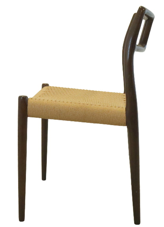 Image 1 of Niels O Moller Modell 79 Esszimmerstuhl Stuhl Vintage Papierkordel