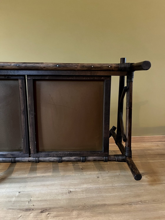 Image 1 of Vintage 3-Sitzer-Loungesofa aus Manou-Rattan und Bambus aus den 60er Jahren