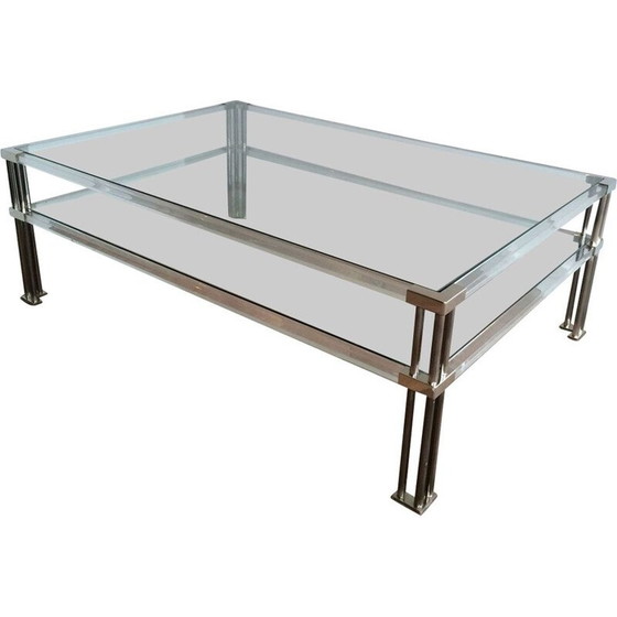 Image 1 of Vintage Couchtisch aus Chrom und Plexiglas, 1970