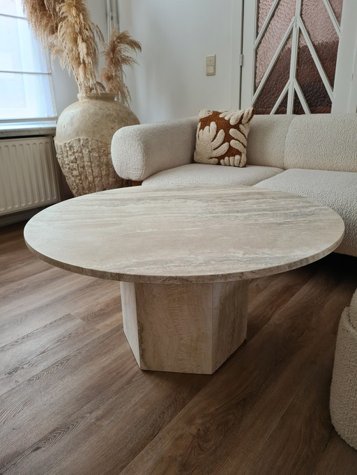 Vintage Traventin Couchtisch