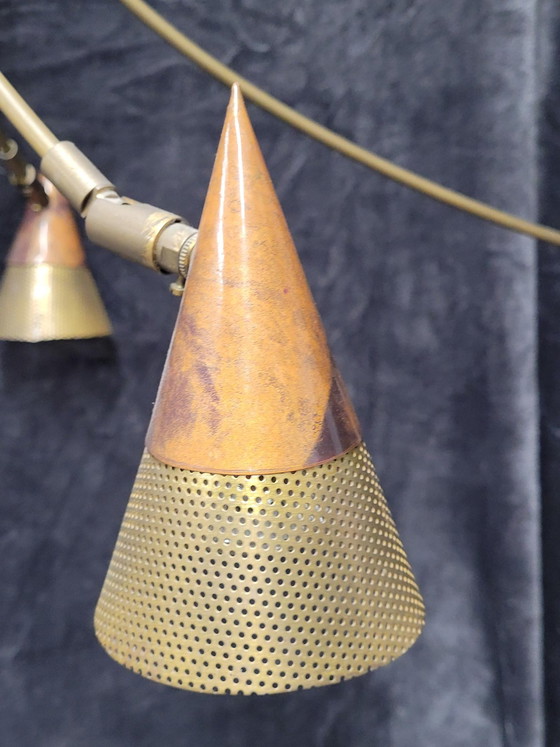 Image 1 of Vintage-Deckenleuchte in Kupfer mit 6 Armen