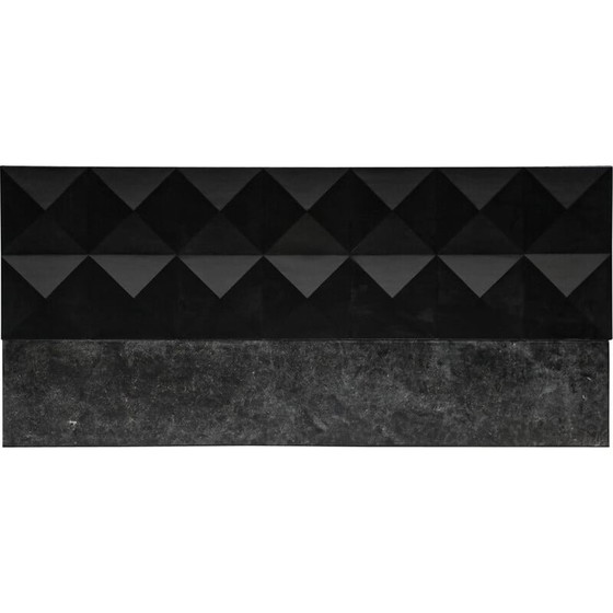 Image 1 of Brutalistisches Sideboard aus ebonisierter schwarzer Eiche und Stein, 1970