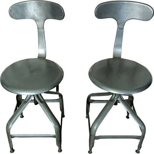 Paar Vintage-Stühle aus Metall