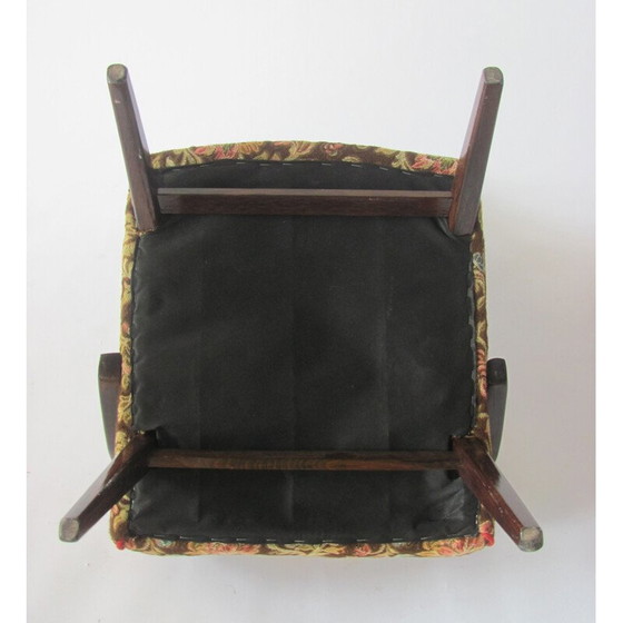 Image 1 of Vintage-Sessel mit Blumenmuster von Jaroslav Šmídek für TON, Tschechoslowakei 1960er Jahre