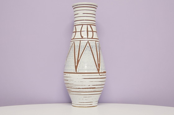 Image 1 of weiße geometrische Westdeutschland-Vase