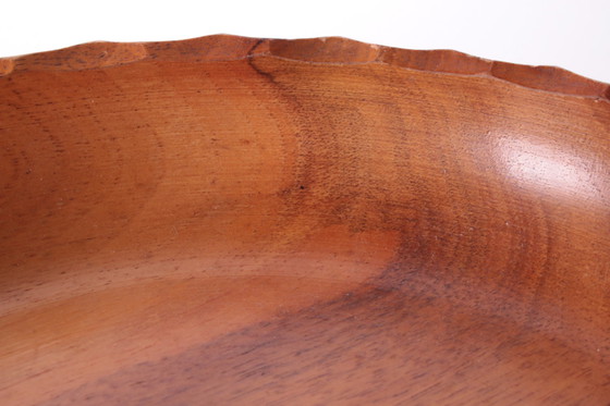 Image 1 of Vintage Teakholz hohe Schale oder Obstschale 1960er Jahre Dänemark