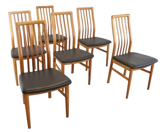 Image 1 of 6x Kai Kristiansen für Schou Andersen Stühle 'Lille Arden' vintage