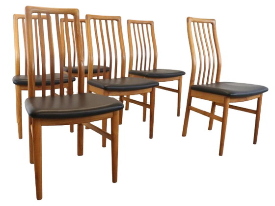 Image 1 of 6x Kai Kristiansen für Schou Andersen Stühle 'Lille Arden' vintage