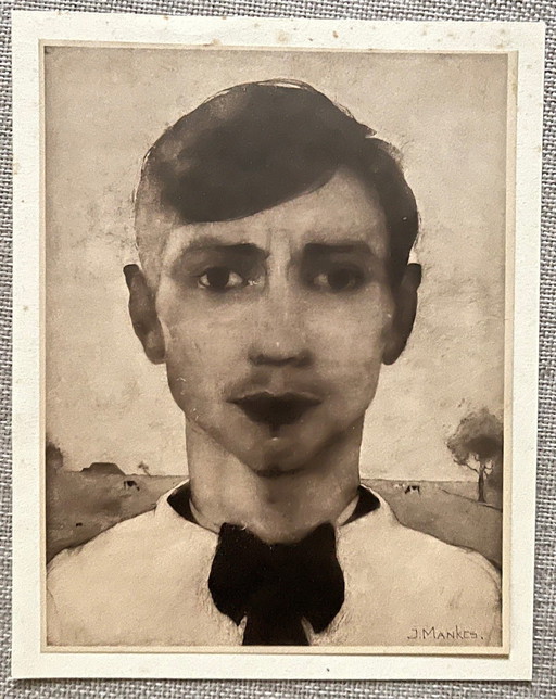 Jan Mankes 1889-1920 / 4 Original Heliogravüren Selbstporträts 1923