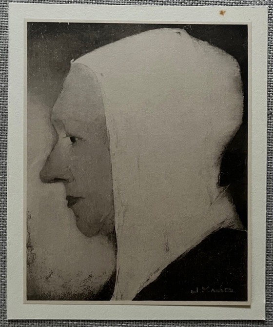 Image 1 of Jan Mankes 1889-1920 / 4 Original Heliogravüren Selbstporträts 1923