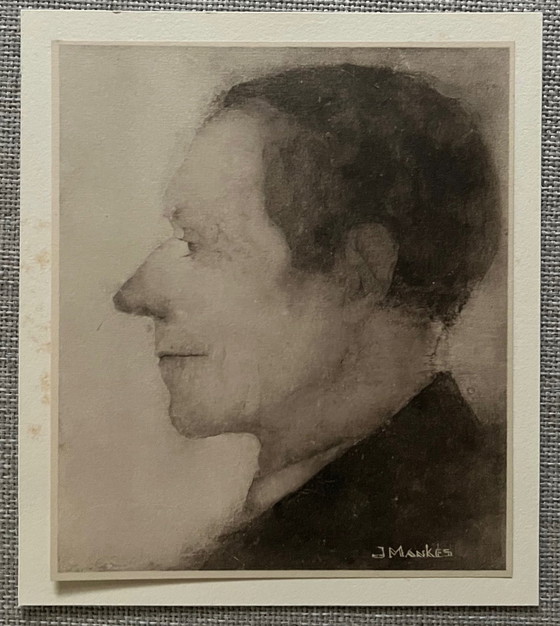 Image 1 of Jan Mankes 1889-1920 / 4 Original Heliogravüren Selbstporträts 1923