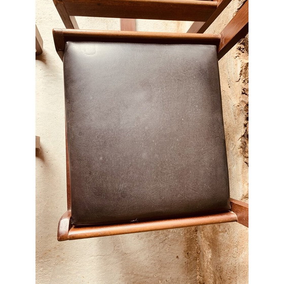 Image 1 of Satz von 6 schwarzen Vintage-Stühlen von Gunther Hoffstead für Uniflex, 1960