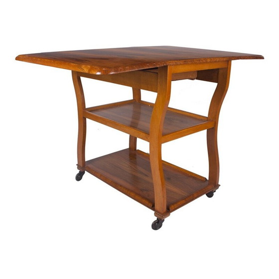 Image 1 of Vintage-Wagen aus Nussbaumholz, England 1930