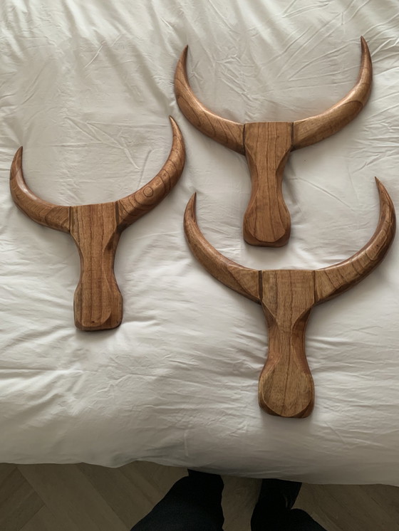 Image 1 of Büffelkopf Wanddekoration aus indonesischem Hartholz