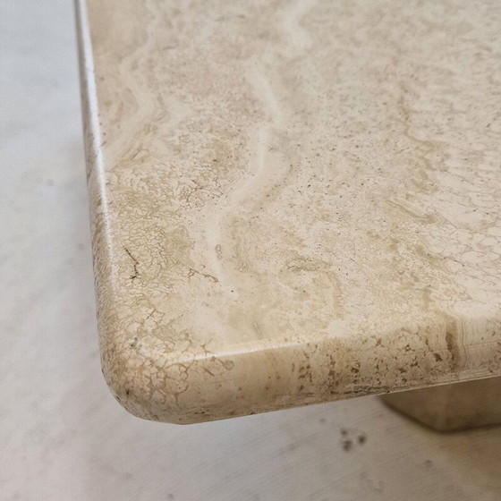 Image 1 of Vintage Couchtisch aus Travertin, Italien 1980