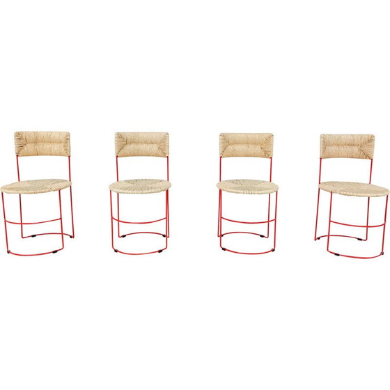 Image 1 of 4 Stühle aus der Mitte des Jahrhunderts von Laura de Lorenzo und Stefano Stefani, Italien 1980er