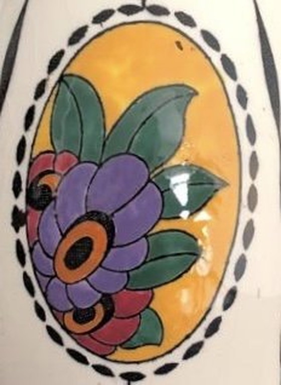 Image 1 of Große Art Deco Vase Aus Steingut Boch Frères Charles Catteau