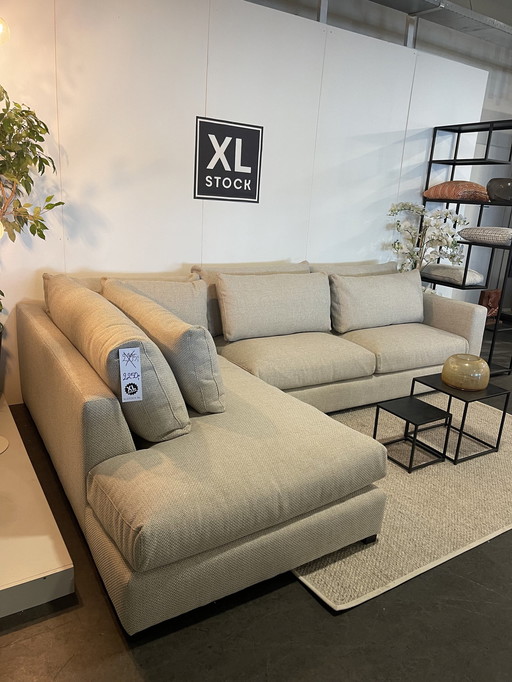 Xl Stock Ecksofa Beige Melé