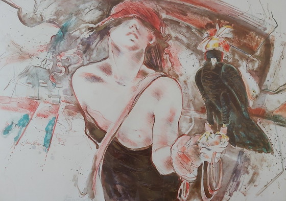 Image 1 of Diana und der Falke von Marion Van Nieuwpoort