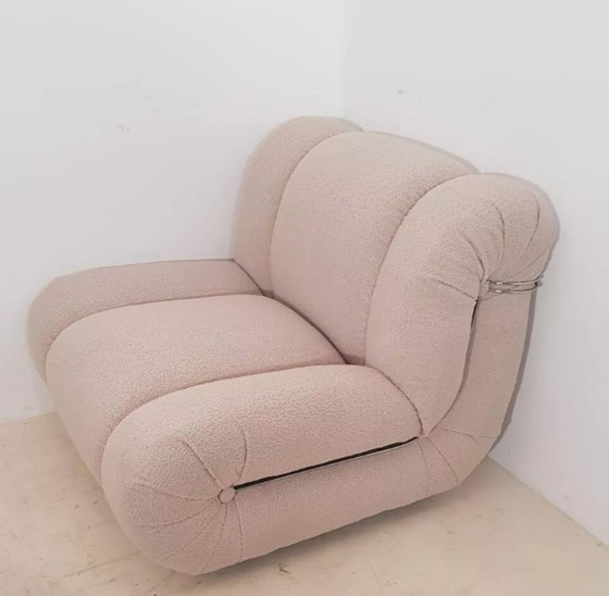 Image 1 of Paar Boucle Velasquez Modular Lounge Chairs von Mimo Padova, Italien, 1970er Jahre