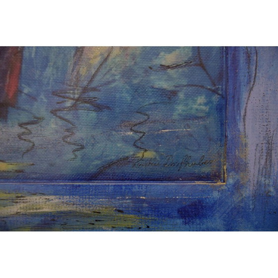 Image 1 of Farblithographie einer Komposition von Kristin Dorfhuber, 1980