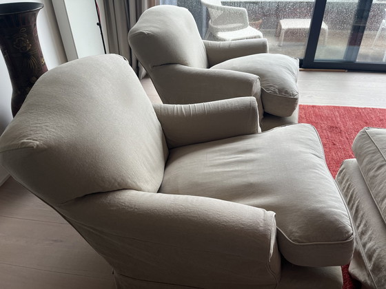 Image 1 of 2x Howard by Axel Vervoordt Sofa mit Fußhocker