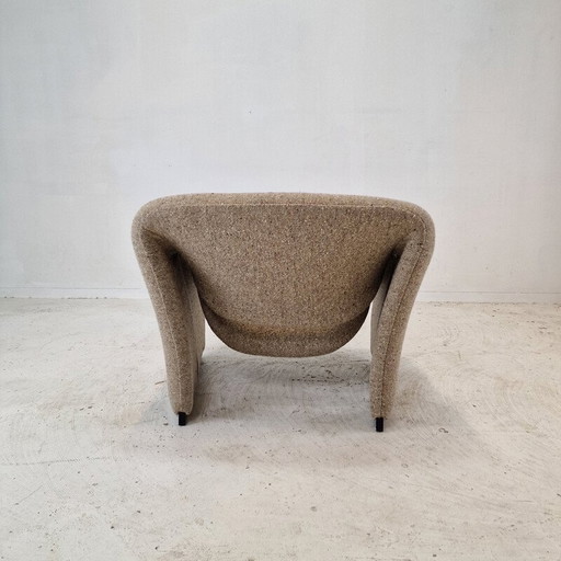 Paar alte Stühle Modell F580 mit Wollstoff von Pierre Paulin für Artifort, 1966