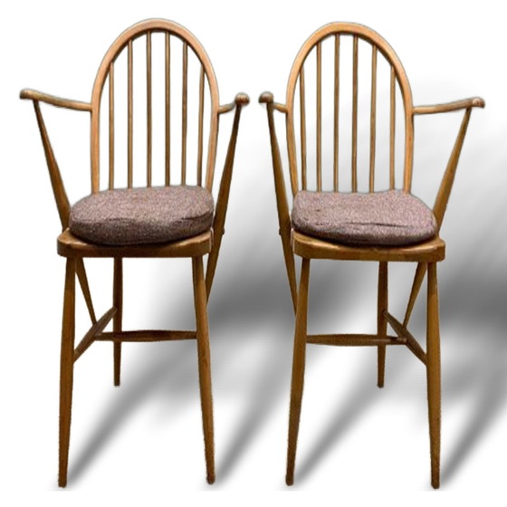 Image 1 of Vintage Mid Century Ercol Windsor Esszimmerstühle Satz von 6