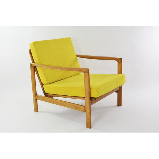 Image 1 of Skandinavischer Vintage BZ Sessel in gelbem Kord