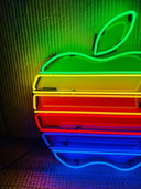 Apfel - Neonleuchttafel - Geblasenes Glas - Design