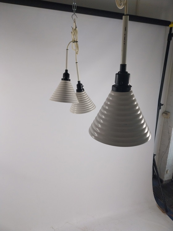 Image 1 of 3 X Vintage Ikea Pendelleuchten 1980'S Färgstark.
