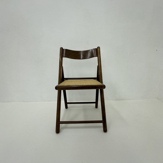 Image 1 of Vintage Klappstuhl in Gurtband und Holz von Habitat , 1980'S