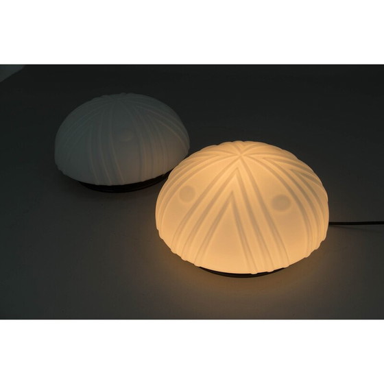 Image 1 of Paar Deckenlampen aus Metall und Glas, 1990