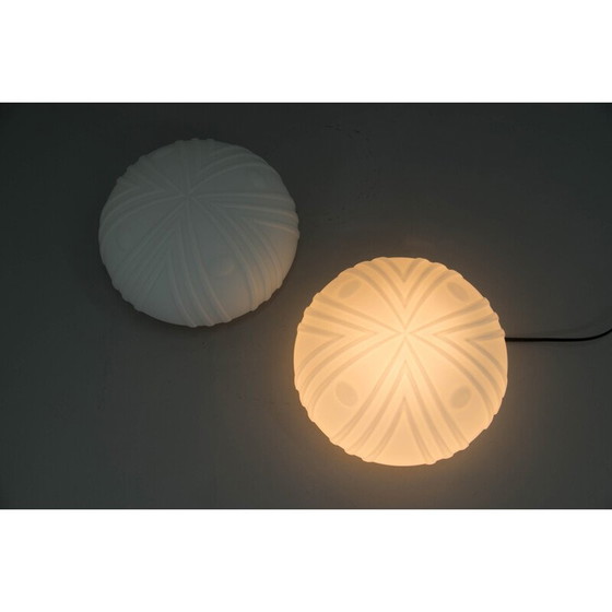 Image 1 of Paar Deckenlampen aus Metall und Glas, 1990