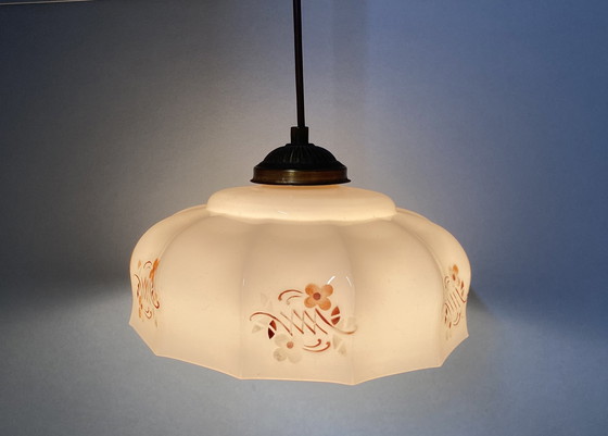 Image 1 of Art Deco Pendelleuchte Rosa