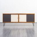 1960er Sideboard mit Wendetüren, Teak, restauriert