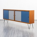 1960er Sideboard mit Wendetüren, Teak, restauriert