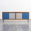 1960er Sideboard mit Wendetüren, Teak, restauriert