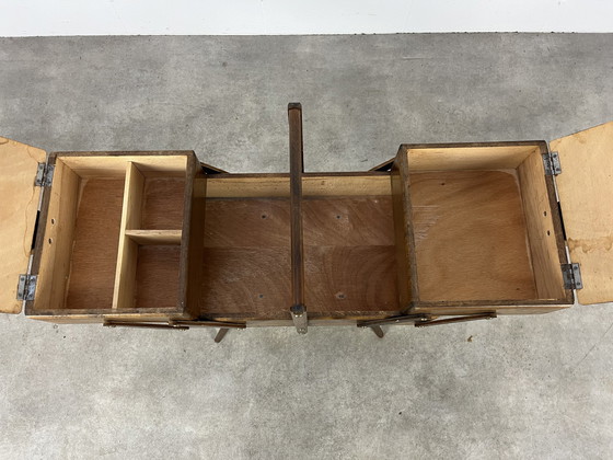 Image 1 of Arbeiterinnen-Kompass Holz 60er Jahre, Möbel von Näherin