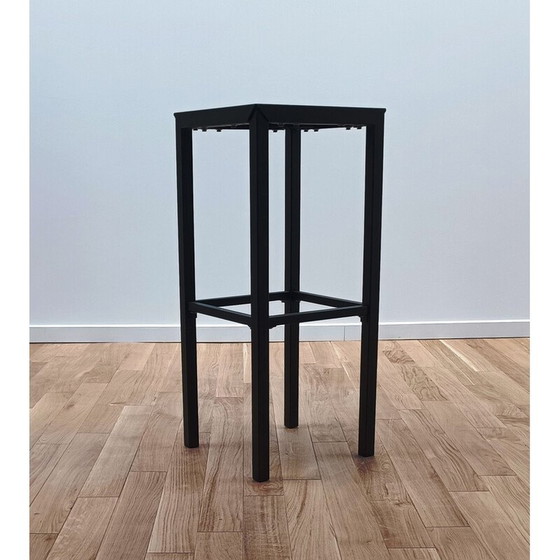 Image 1 of Hoher Barhocker aus schwarzem Metall im Vintage-Stil