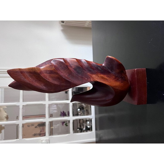 Image 1 of Skandinavische Vintage-Vogelskulptur aus Teakholz, 1960
