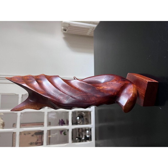 Image 1 of Skandinavische Vintage-Vogelskulptur aus Teakholz, 1960