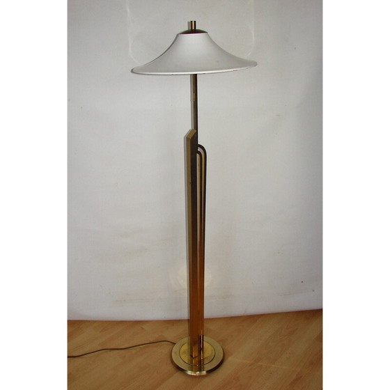 Image 1 of Art deco Stehlampe aus Messing und Metall, 1960er Jahre