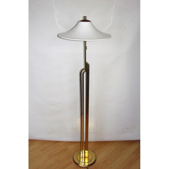 Image 1 of Art deco Stehlampe aus Messing und Metall, 1960er Jahre