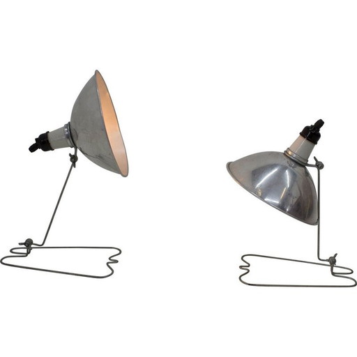 Zwei industrielle Wand- oder Tischlampen im Vintage-Stil, max. 500 W