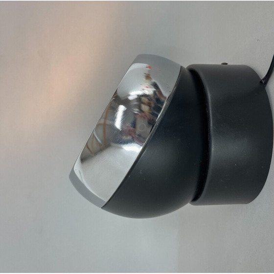 Image 1 of Vintage Deckenleuchte aus Metall mit Chromrand von Napako, Tschechoslowakei 1980