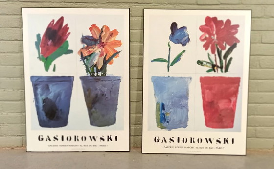Image 1 of 2 x Gerard Gasiorowski 1995 Franse tentoonstellingsposter
