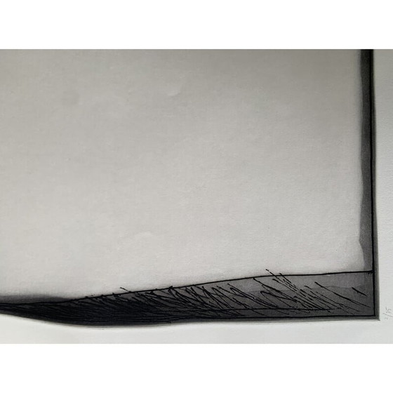 Image 1 of Alte Radierung auf Margenes 8 Papier von Erwin Bechtold, 1977