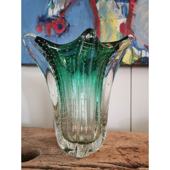 Image 1 of Vase aus Muranoglas, Italien 1970