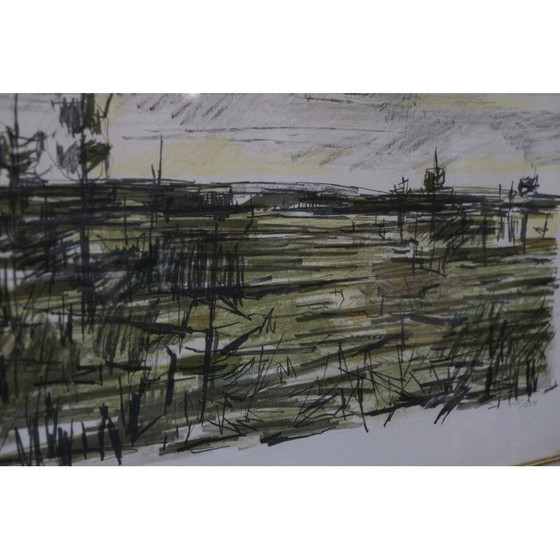 Image 1 of Alte Lithographie von Bengt Olson, Schweden 1960